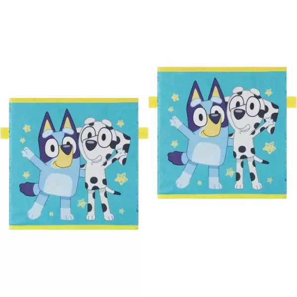 Idea Nuova Baby Shark Collapsible Storage Cubes, Set of 2, 10"x10",Baby Shark Blue/Yellow