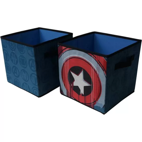 Idea Nuova Baby Shark Collapsible Storage Cubes, Set of 2, 10"x10",Baby Shark Blue/Yellow