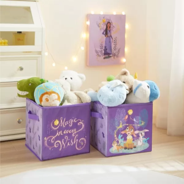 Idea Nuova Baby Shark Collapsible Storage Cubes, Set of 2, 10"x10",Baby Shark Blue/Yellow