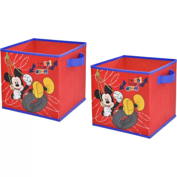 Idea Nuova Baby Shark Collapsible Storage Cubes, Set of 2, 10"x10",Baby Shark Blue/Yellow