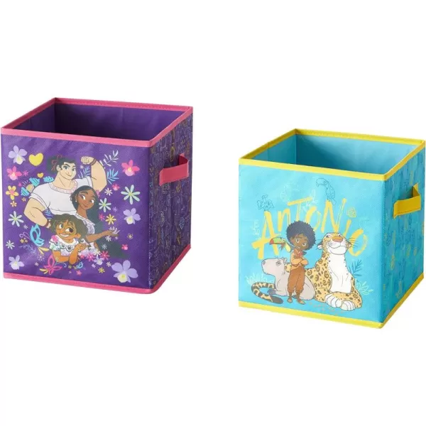 Idea Nuova Baby Shark Collapsible Storage Cubes, Set of 2, 10"x10",Baby Shark Blue/Yellow