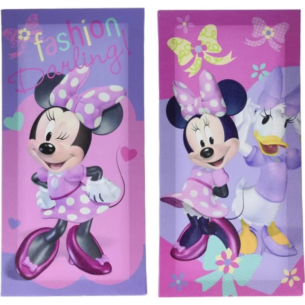 Idea Nuova Disney Mickey Mouse Clubhouse 2 Piece Glow in the Dark Canvas Wall Art, 7" W x 14" H 