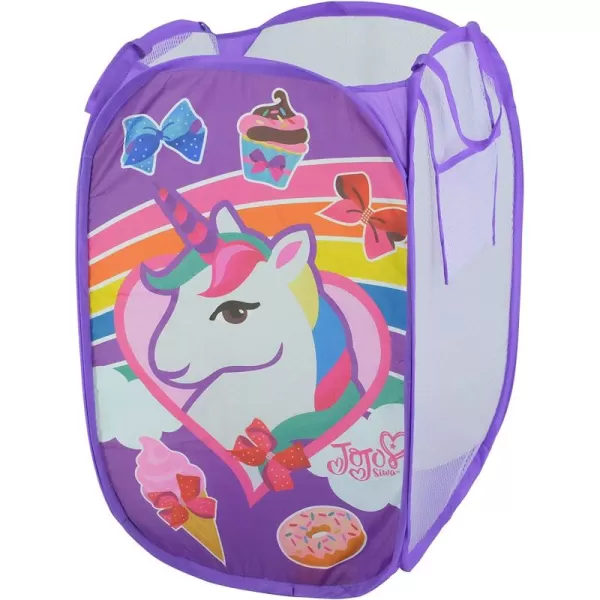 Idea Nuova JoJo Siwa Pop Up Hamper with Durable Carry Handles, 21'' H x 13.5'' W X 13.5'' L
