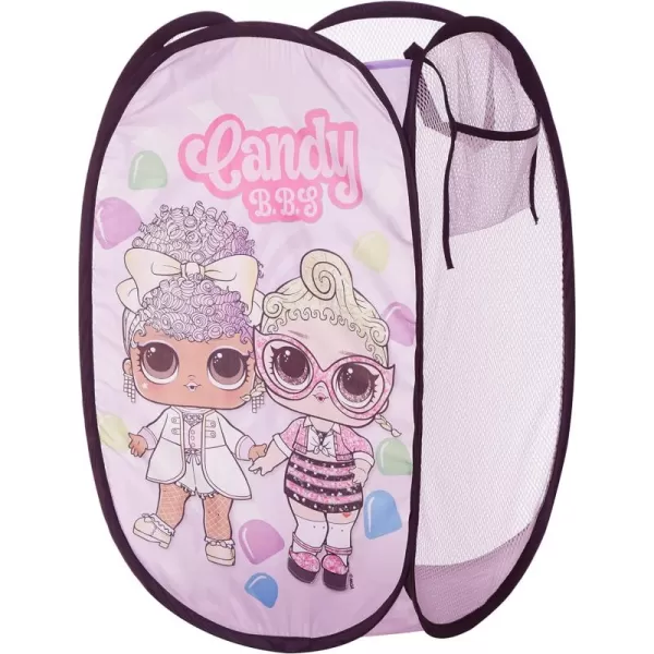 Idea Nuova JoJo Siwa Pop Up Hamper with Durable Carry Handles, 21'' H x 13.5'' W X 13.5'' L