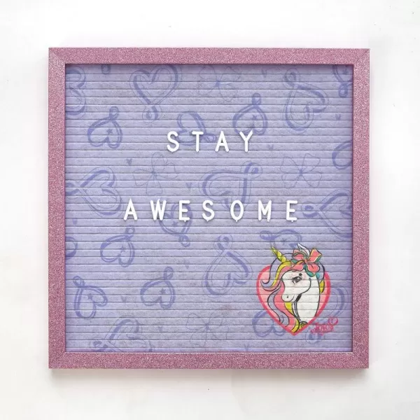 Idea Nuova JoJo Siwa Push Pin Letter Memo Board with 145 Characters, 12"x12"