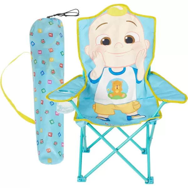 Idea Nuova Kids Indoor-Outdoor Folding Camp Chair with Carry Case, Cocomelon