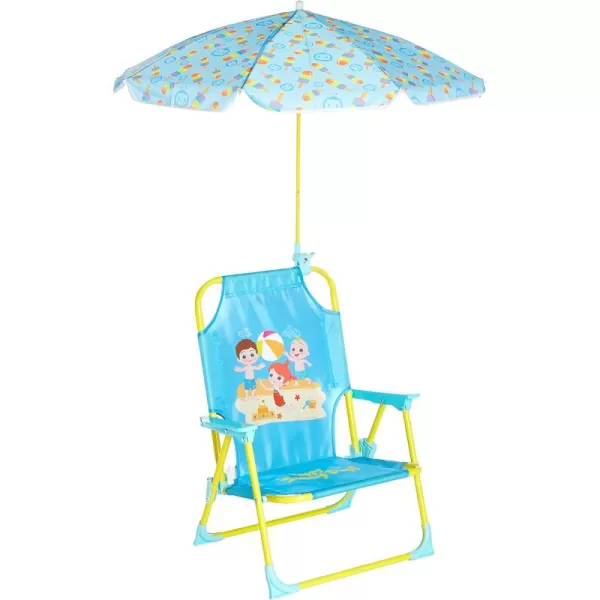 Idea Nuova Kids Outdoor Beach Chair with Umbrella, Gabby's Dollhouse