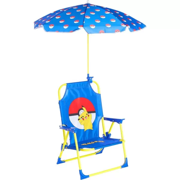 Idea Nuova Kids Outdoor Beach Chair with Umbrella, Gabby's Dollhouse