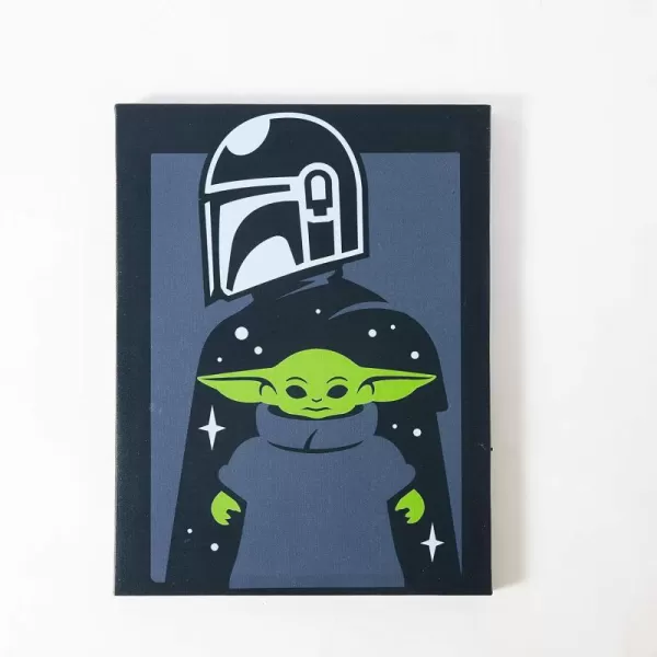 Idea Nuova Star Wars: The Mandalorian featuring The Child LED Canvas Wall Art, 15.75"x11.5"