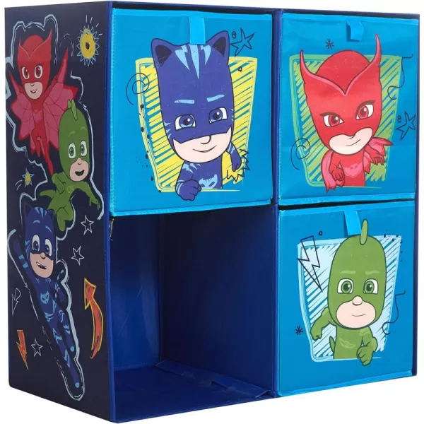 Marvel Spiderman Collapsible Storage Cubby Organizer and Bookshelf with 3 Collapsible Cubes