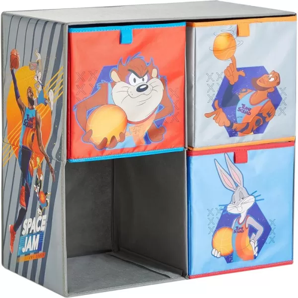 Marvel Spiderman Collapsible Storage Cubby Organizer and Bookshelf with 3 Collapsible Cubes