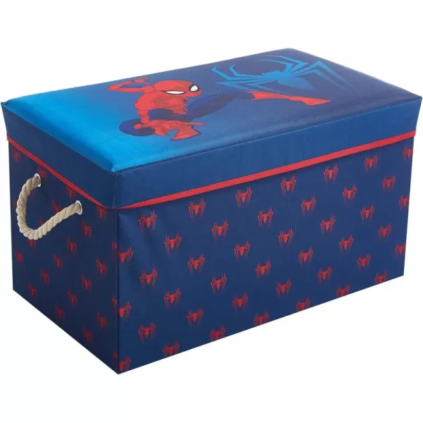 Marvel Spiderman Collapsible Toy Storage Bench and Ottoman, 14.5" H x 14.5" D x 25" L