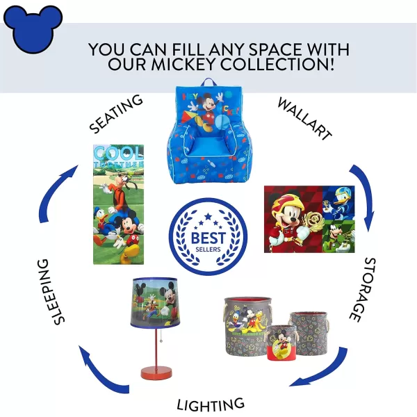 Idea Nuova Disney Mickey Mouse Collapsible Children’s Toy Storage Trunk, Durable with Soft Lid, 28.5"x 14.5"x16"