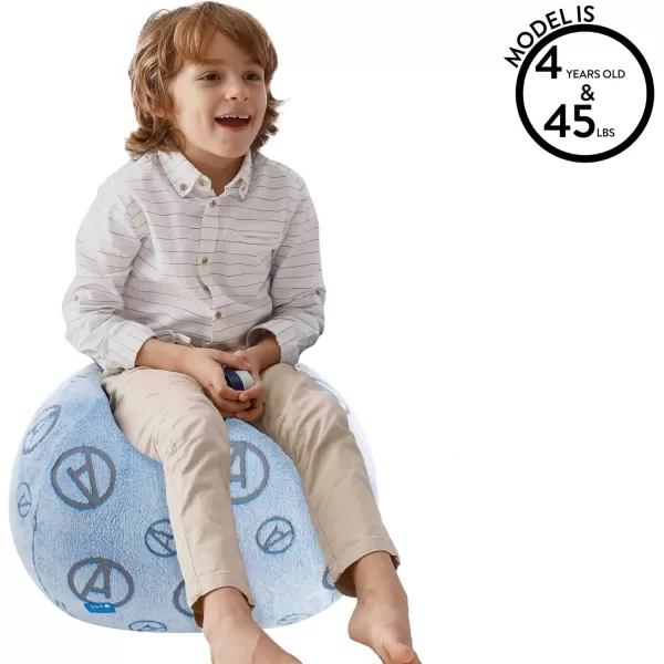 Idea Nuova Disney Mickey Mouse Embossed Faux Fur Round Bean Bag Chair for Kids,24"x24"x18"