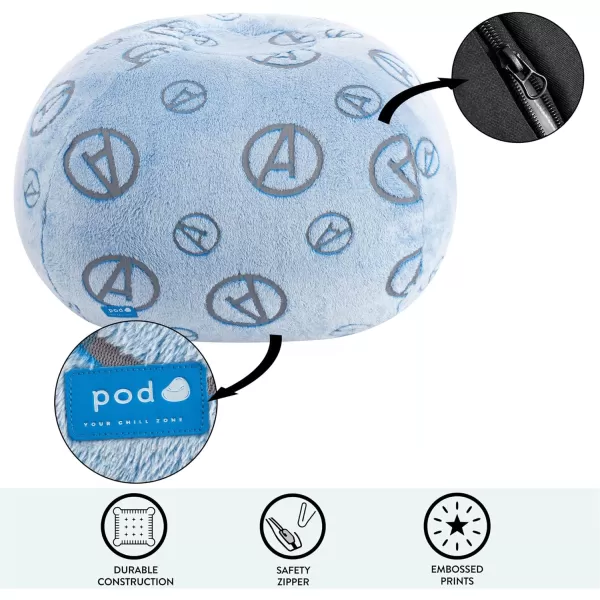 Idea Nuova Disney Mickey Mouse Embossed Faux Fur Round Bean Bag Chair for Kids,24"x24"x18"