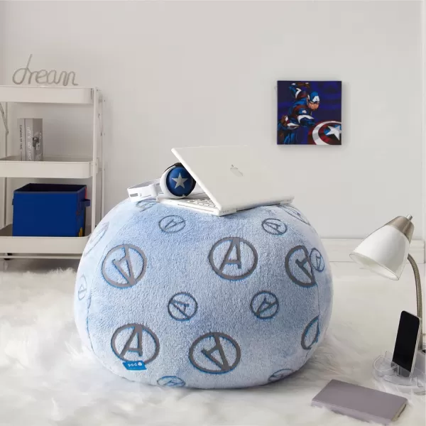 Idea Nuova Disney Mickey Mouse Embossed Faux Fur Round Bean Bag Chair for Kids,24"x24"x18"