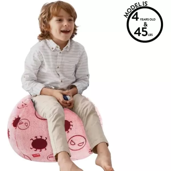 Idea Nuova Disney Mickey Mouse Embossed Faux Fur Round Bean Bag Chair for Kids,24"x24"x18"