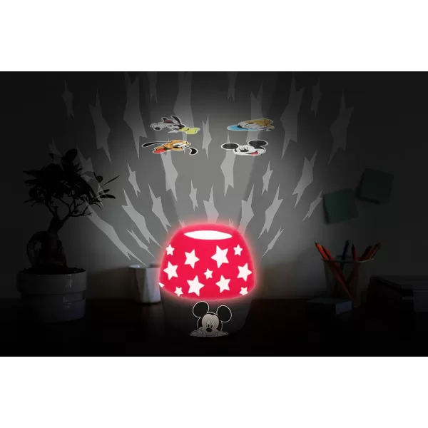 Idea Nuova Disney Mickey Mouse Scene Projection Kids Lamp and Nightlight