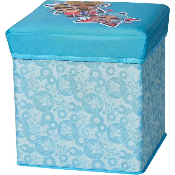Idea Nuova Disney Minnie Mouse 3 Piece Collapsible Storage Set with Collapsible Ottoman, Bin and Figural Dome Pop Up Hamper, Pink