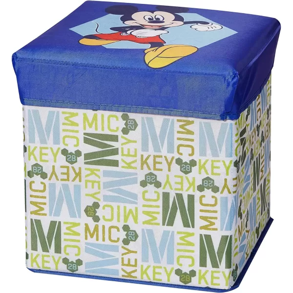 Idea Nuova Disney Minnie Mouse 3 Piece Collapsible Storage Set with Collapsible Ottoman, Bin and Figural Dome Pop Up Hamper, Pink
