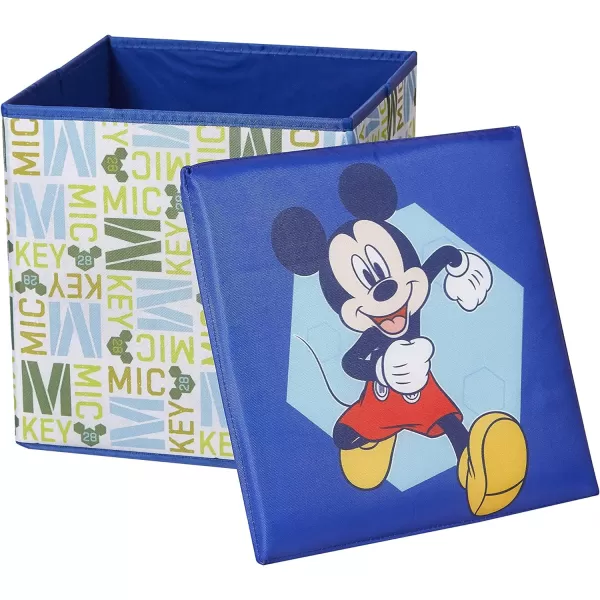 Idea Nuova Disney Minnie Mouse 3 Piece Collapsible Storage Set with Collapsible Ottoman, Bin and Figural Dome Pop Up Hamper, Pink