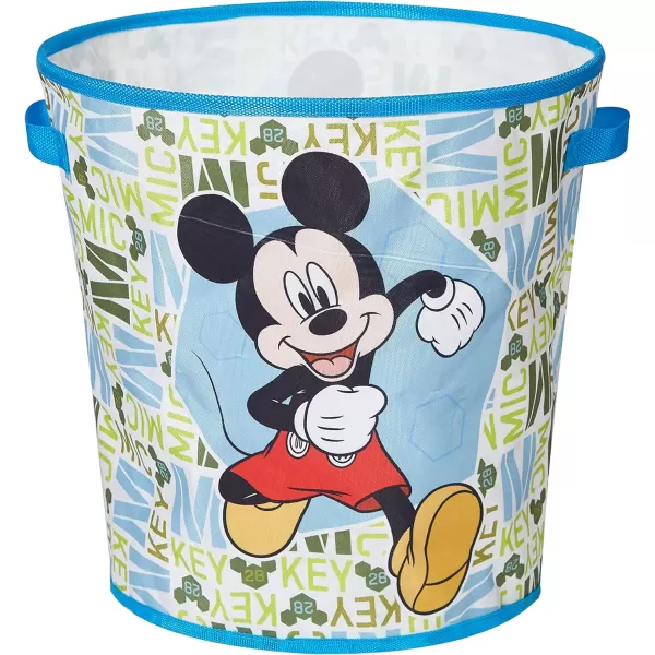 Idea Nuova Disney Minnie Mouse 3 Piece Collapsible Storage Set with Collapsible Ottoman, Bin and Figural Dome Pop Up Hamper, Pink