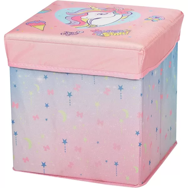 Idea Nuova Disney Minnie Mouse 3 Piece Collapsible Storage Set with Collapsible Ottoman, Bin and Figural Dome Pop Up Hamper, Pink