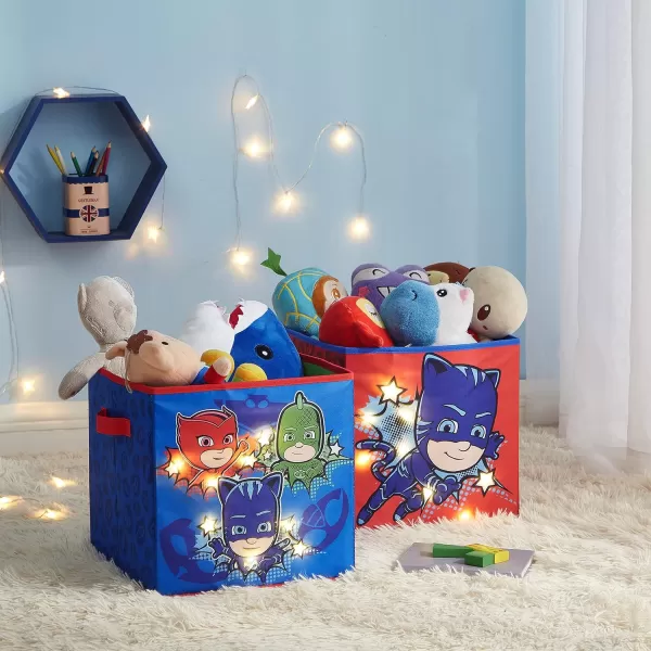Idea Nuova DreamWorks Trolls 2 Pack Collapsible Storage 11.5" Cubes with LED Lights
