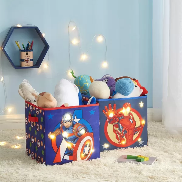 Idea Nuova DreamWorks Trolls 2 Pack Collapsible Storage 11.5" Cubes with LED Lights