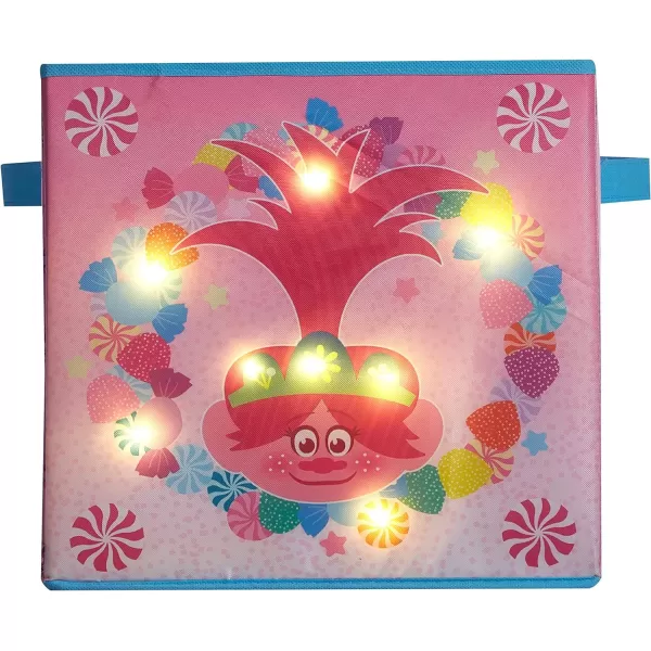 Idea Nuova DreamWorks Trolls 2 Pack Collapsible Storage 11.5" Cubes with LED Lights