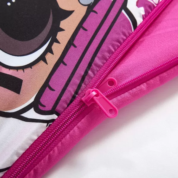 Idea Nuova LOL Surprise Giftable Sleepover Set with Sleeping Bag, Pillow &amp; Bonus Eye Mask, Ages 3+, Pink, 26"x46"