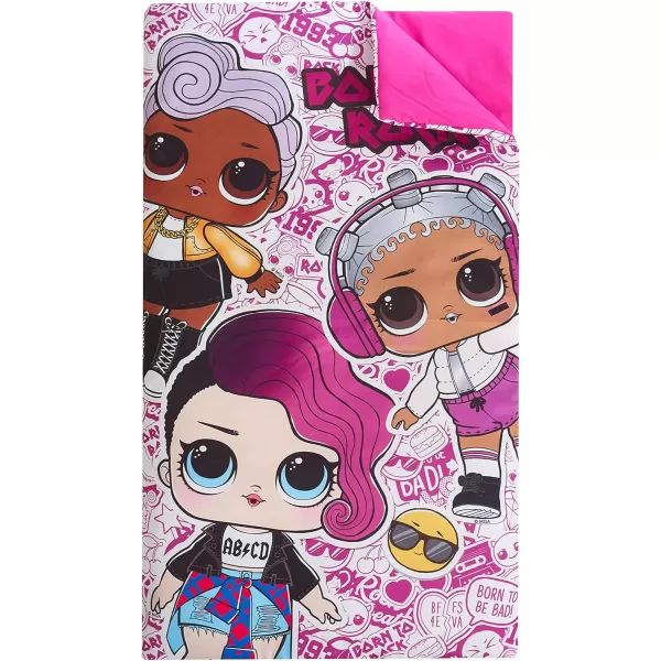 Idea Nuova LOL Surprise Giftable Sleepover Set with Sleeping Bag, Pillow &amp; Bonus Eye Mask, Ages 3+, Pink, 26"x46"