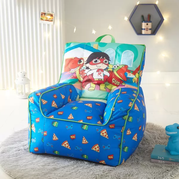 Idea Nuova Marvel Spiderman Toddler Nylon Bean Bag Chair with Piping &amp; Top Carry Handle, Large