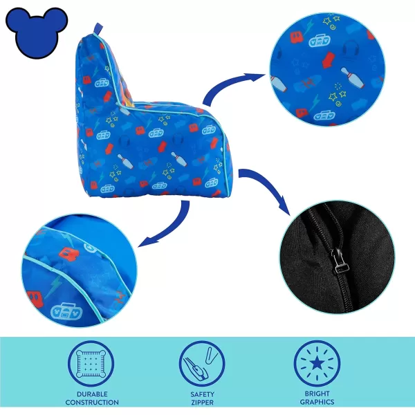 Idea Nuova Marvel Spiderman Toddler Nylon Bean Bag Chair with Piping &amp; Top Carry Handle, Large