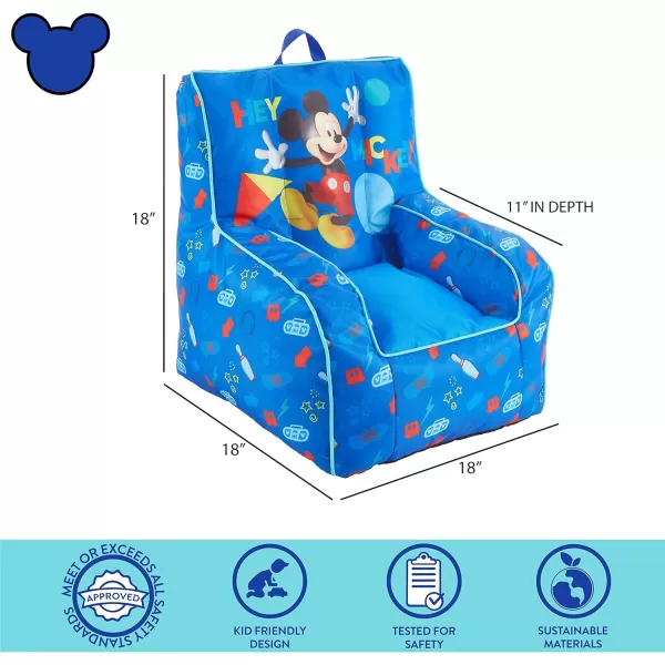 Idea Nuova Marvel Spiderman Toddler Nylon Bean Bag Chair with Piping &amp; Top Carry Handle, Large