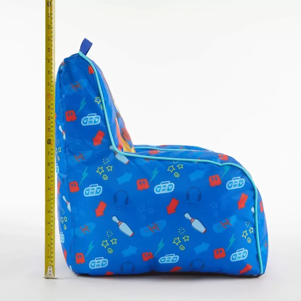 Idea Nuova Marvel Spiderman Toddler Nylon Bean Bag Chair with Piping &amp; Top Carry Handle, Large