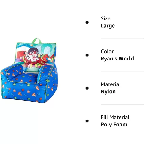 Idea Nuova Marvel Spiderman Toddler Nylon Bean Bag Chair with Piping &amp; Top Carry Handle, Large