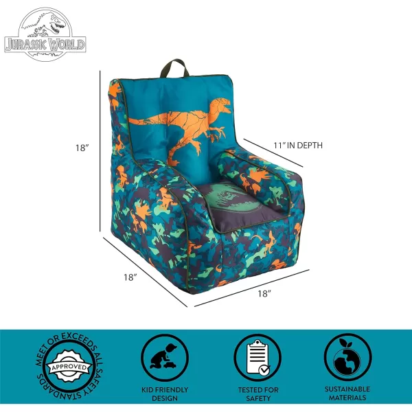 Idea Nuova Marvel Spiderman Toddler Nylon Bean Bag Chair with Piping &amp; Top Carry Handle, Large