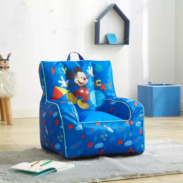 Idea Nuova Marvel Spiderman Toddler Nylon Bean Bag Chair with Piping &amp; Top Carry Handle, Large