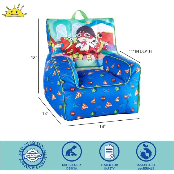 Idea Nuova Marvel Spiderman Toddler Nylon Bean Bag Chair with Piping &amp; Top Carry Handle, Large