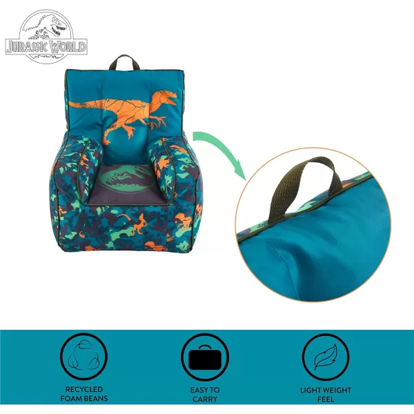 Idea Nuova Marvel Spiderman Toddler Nylon Bean Bag Chair with Piping &amp; Top Carry Handle, Large