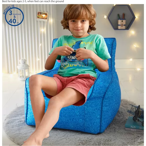 Idea Nuova Marvel Spiderman Toddler Nylon Bean Bag Chair with Piping &amp; Top Carry Handle, Large