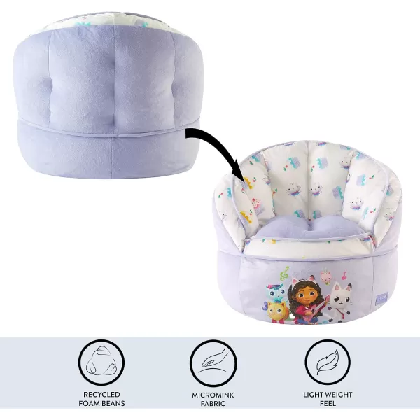 Idea Nuova Marvel Spidey and His Amazing Friends Blue Round Bean Bag Chair for Kids, Ages 3+, Large
