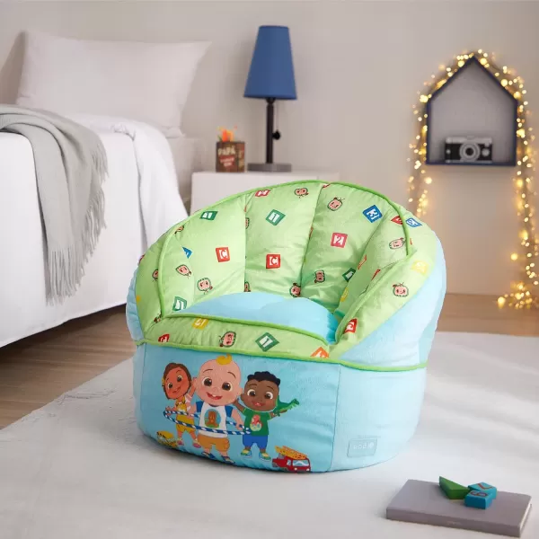 Idea Nuova Marvel Spidey and His Amazing Friends Blue Round Bean Bag Chair for Kids, Ages 3+, Large