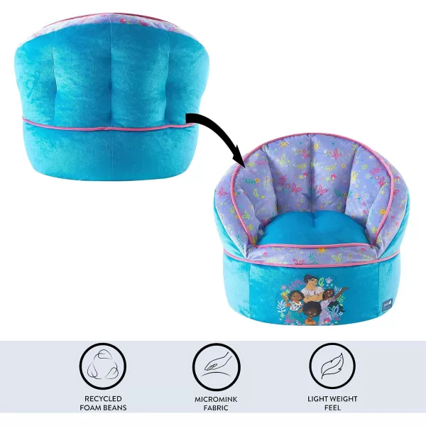 Idea Nuova Marvel Spidey and His Amazing Friends Blue Round Bean Bag Chair for Kids, Ages 3+, Large