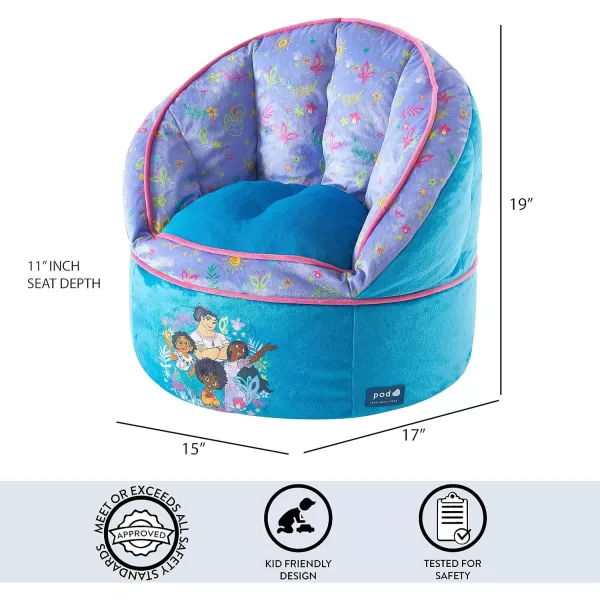 Idea Nuova Marvel Spidey and His Amazing Friends Blue Round Bean Bag Chair for Kids, Ages 3+, Large