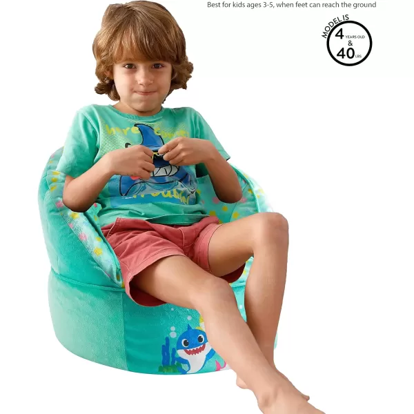 Idea Nuova Marvel Spidey and His Amazing Friends Blue Round Bean Bag Chair for Kids, Ages 3+, Large