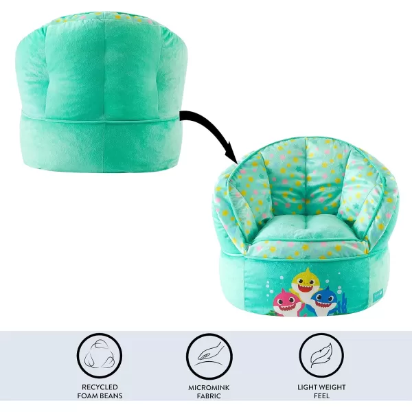 Idea Nuova Marvel Spidey and His Amazing Friends Blue Round Bean Bag Chair for Kids, Ages 3+, Large