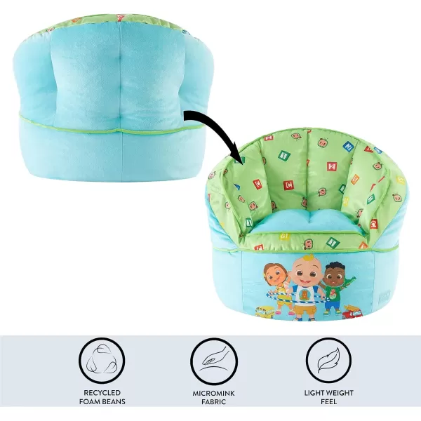 Idea Nuova Marvel Spidey and His Amazing Friends Blue Round Bean Bag Chair for Kids, Ages 3+, Large