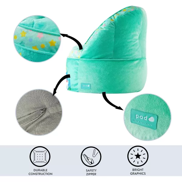 Idea Nuova Marvel Spidey and His Amazing Friends Blue Round Bean Bag Chair for Kids, Ages 3+, Large